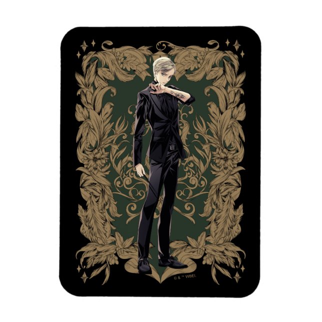 Magnet Flexible Anime Draco Malfoy Cadre Orné (Vertical)