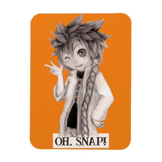 Magnet Flexible Anime Guy O SNAP, dessin original (Vertical)