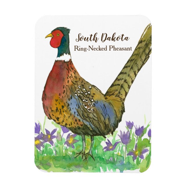 Magnet Flexible Anneau Caché Pheasé Prairie Pasque Fleur Personnal (Vertical)
