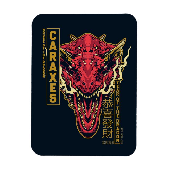 Magnet Flexible Année de tête de Carax du Dragon | 恭 喜 財 發 (Vertical)