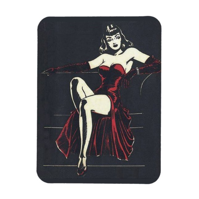 Magnet Flexible années 1940 femme fatale (Vertical)