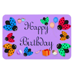 Magnet Flexible anniversaire de Ladybugs