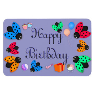 Magnet Flexible anniversaire de Ladybugs