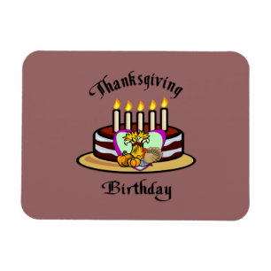 Magnet Flexible Anniversaire de Thanksgiving
