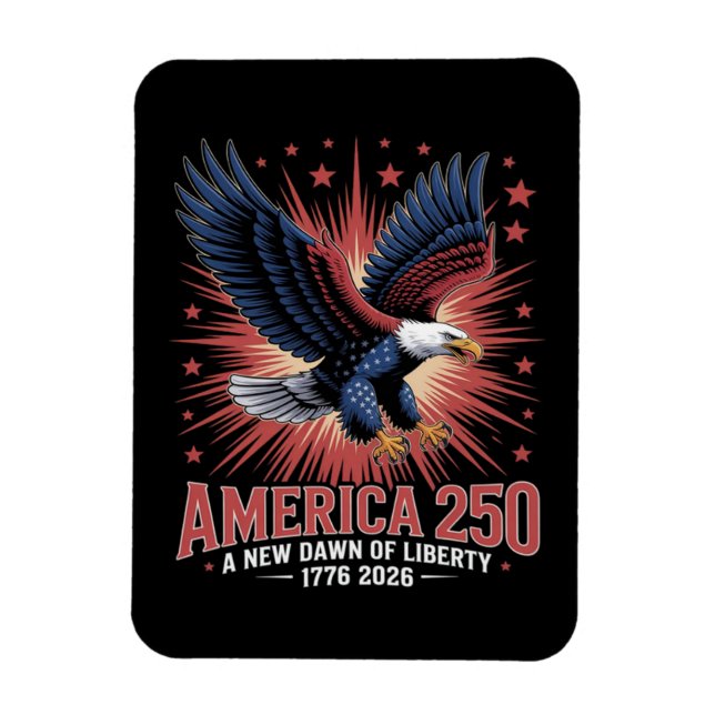 Magnet Flexible Anniversaire des 250 ans de l'Amérique (Vertical)