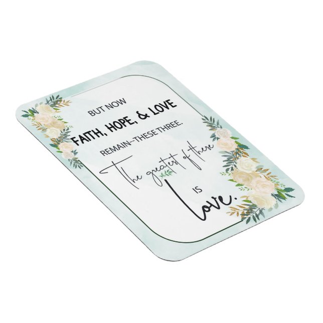 Magnet Flexible Anniversaire du Mariage religieux Foi Espoir Amour (Côté Droit)