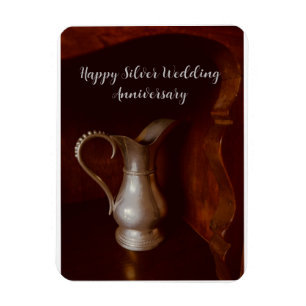 Magnet Flexible Anniversaire Mariage d'argent 25 ans félicitations
