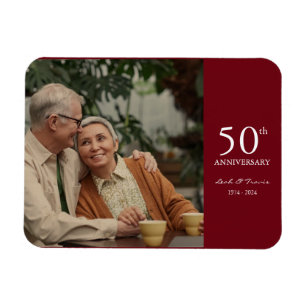 Magnet Flexible Anniversaire personnalisé mariage photo moderne ro