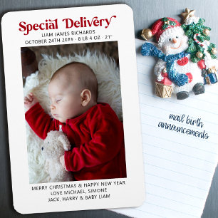 Magnet Flexible Annonce de bébé de Noël en livraison spéciale