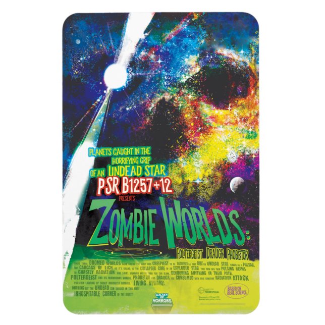 Magnet Flexible Annonce De Film D'Horreur Sci-Fi, Mondes Zombie (Vertical)