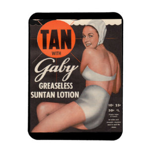 Magnet Flexible Annonce de Gaby Suntan 1950