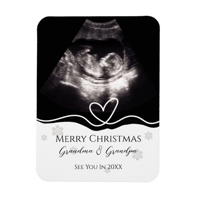 Magnet Flexible Annonce de grossesse aux grands-parents par échogr (Vertical)