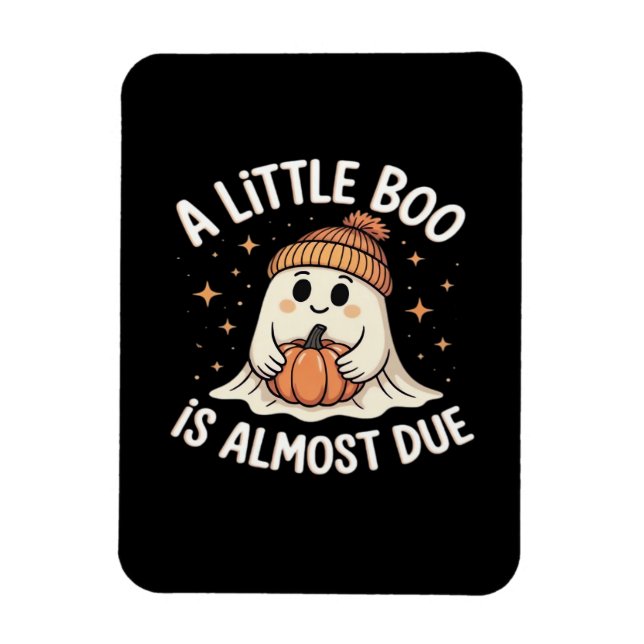 Magnet Flexible Annonce de grossesse Halloween mignonne (Vertical)