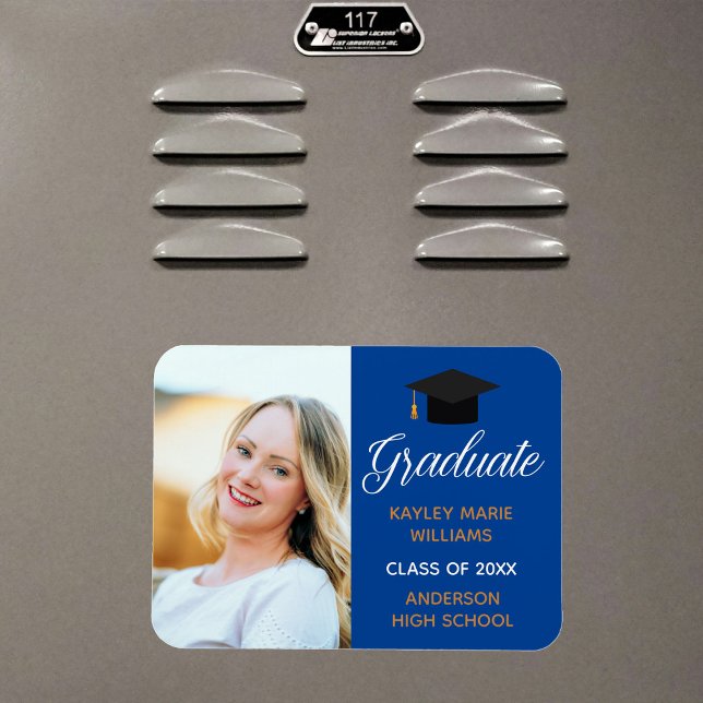 Magnet Flexible Annonce de photo de diplômé 2023 Bleu (Créateur téléchargé)