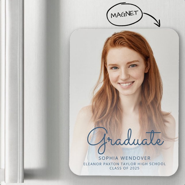 Magnet Flexible Annonce de remise de diplômes 2025 avec superposit (Créateur téléchargé)