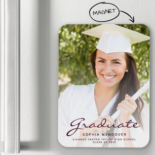 Magnet Flexible Annonce de remise de diplômes 2026 Photo Bourgogne