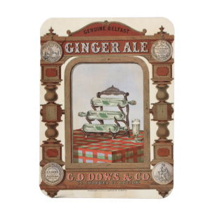 Magnet Flexible Annonce Vintage Pour Belfast Ginger Ale. 2