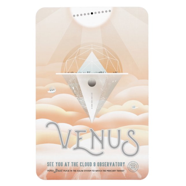 Magnet Flexible Annonce Voyage Sci-Fi, Planet Vénus (Vertical)