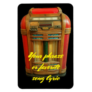 Magnet Flexible Antique Jukebox et votre phrase