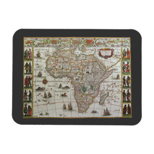 Magnet Flexible Antique Old World Map of Africa, c. 1635