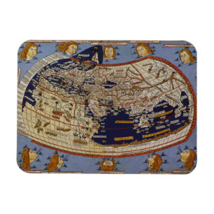 Magnet Flexible Antique Ptolemaic World Map, Johannes of Arnsheim