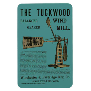 Magnet Flexible Antique Wind Mill The Tuckwood Whitewater Wis 1889