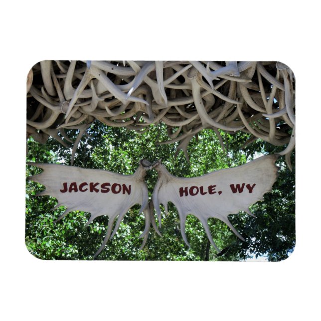 Magnet Flexible Antlers Arch Jackson Hole, Wyoming Travel (Horizontal)