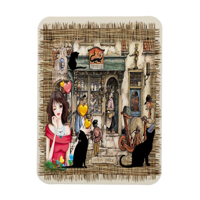 Magnet Flexible Anton Pieck - Magasin de chimiste (Vertical)