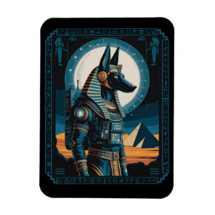 Magnet Flexible Anubis Astronaut - Gardien cosmique de l'Afterlif