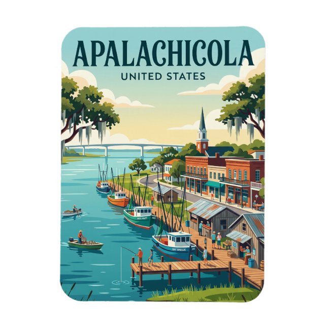 Magnet Flexible Apalachicola Floride (Vertical)