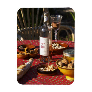 Magnet Flexible Apéritif et apéritifs préparés : pain, olives,