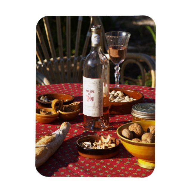 Magnet Flexible Apéritif et apéritifs préparés : pain, olives, (Vertical)