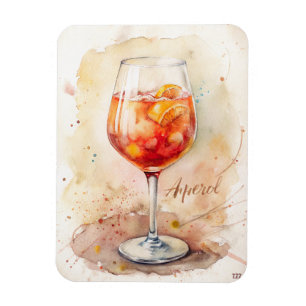 Magnet Flexible Aperol Spritz peinture aquarelle