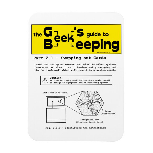 Magnet Flexible Apiculture geek (Cartes d'échange) - Aimant (Vertical)
