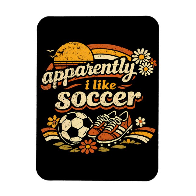 Magnet Flexible Apparemment j'aime le football (Vertical)