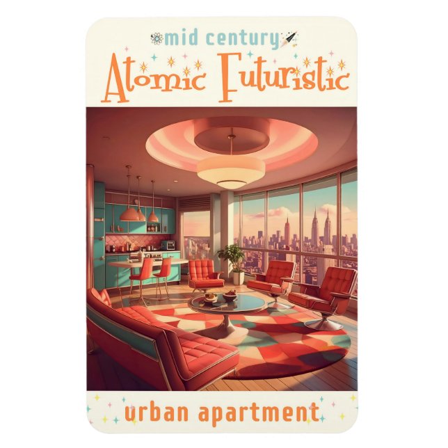 Magnet Flexible Appartement Urbain Futuriste Atomique (Vertical)