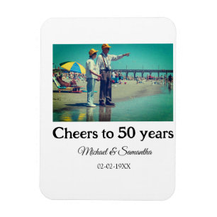 Magnet Flexible applaudissements à 50 ans anniversaire ajouter nom