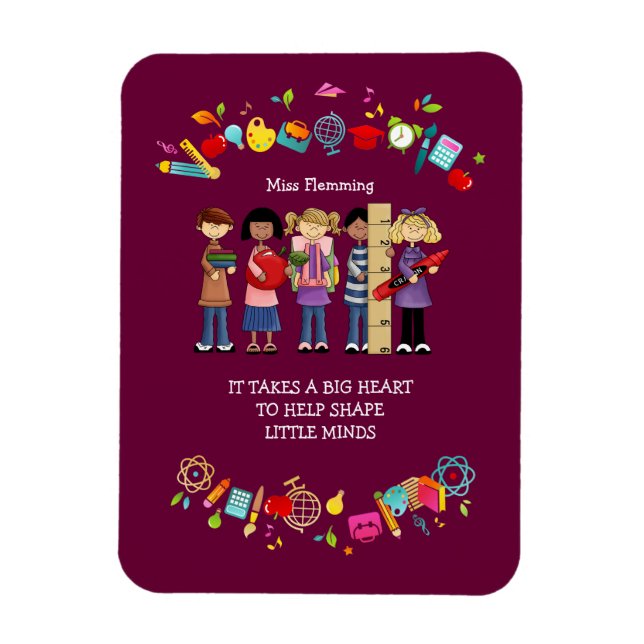 Magnet Flexible Appréciation de l'enseignant Nom personnalisé Cade (Vertical)