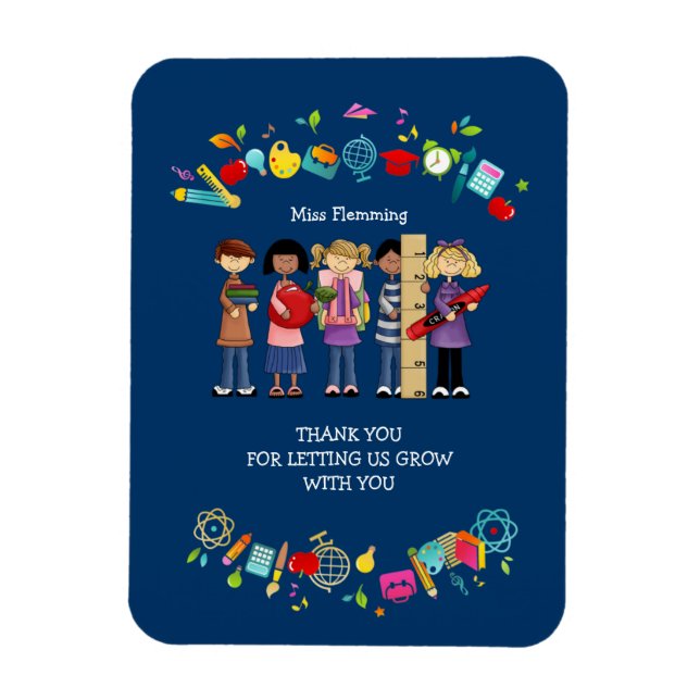 Magnet Flexible Appréciation de l'enseignant Nom personnalisé Cade (Vertical)