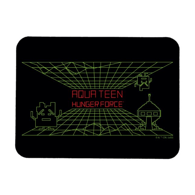Magnet Flexible Aqua Ado Hunger Force Mooninites Logo du jeu (Horizontal)