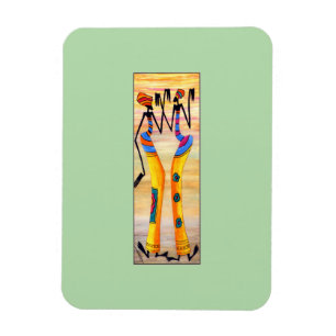 Magnet Flexible Aquarelle Art africain Célébration Danse