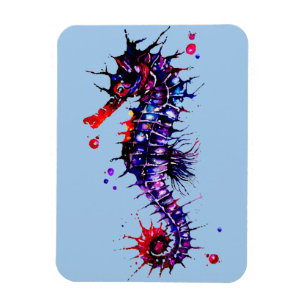 Magnet Flexible Aquarelle couleur de cheval de mer