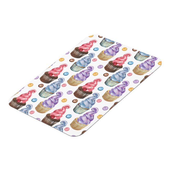 Magnet Flexible Aquarelle cupcakes colorés (Côté Gauche)