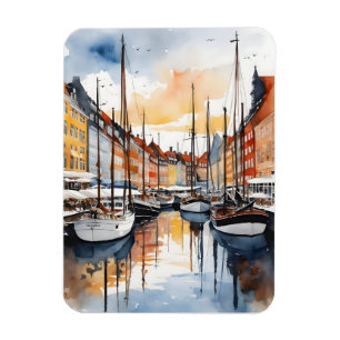 Magnet Flexible Aquarelle de Copenhague