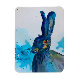 Magnet Flexible Aquarelle de lapin lièvre