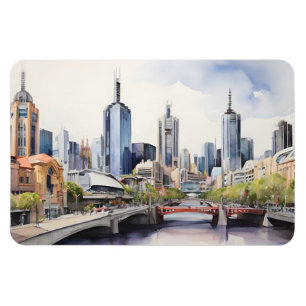 Magnet Flexible Aquarelle de Melbourne