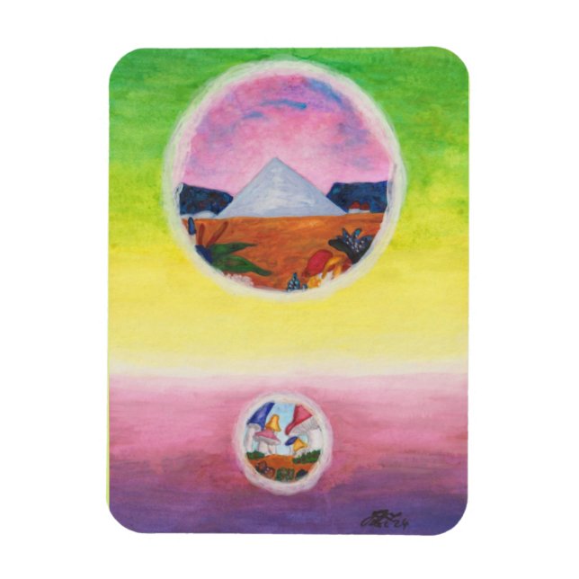 Magnet Flexible Aquarelle Dimensions Imaginaire Pyramide Dream Wor (Vertical)