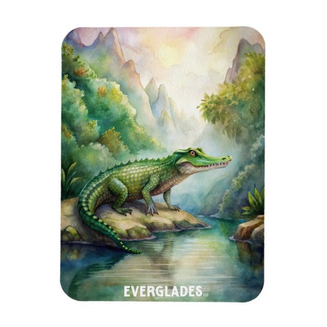 Magnet Flexible Aquarelle du parc national des Everglades (Vertical)