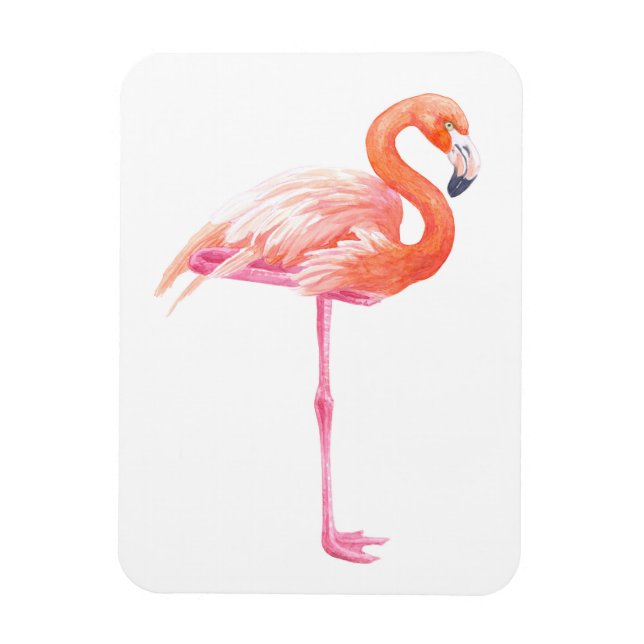Magnet Flexible aquarelle Flamant rose (Vertical)
