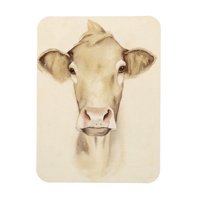 Magnet Flexible Aquarelle Grange Animaux | Vache (Vertical)